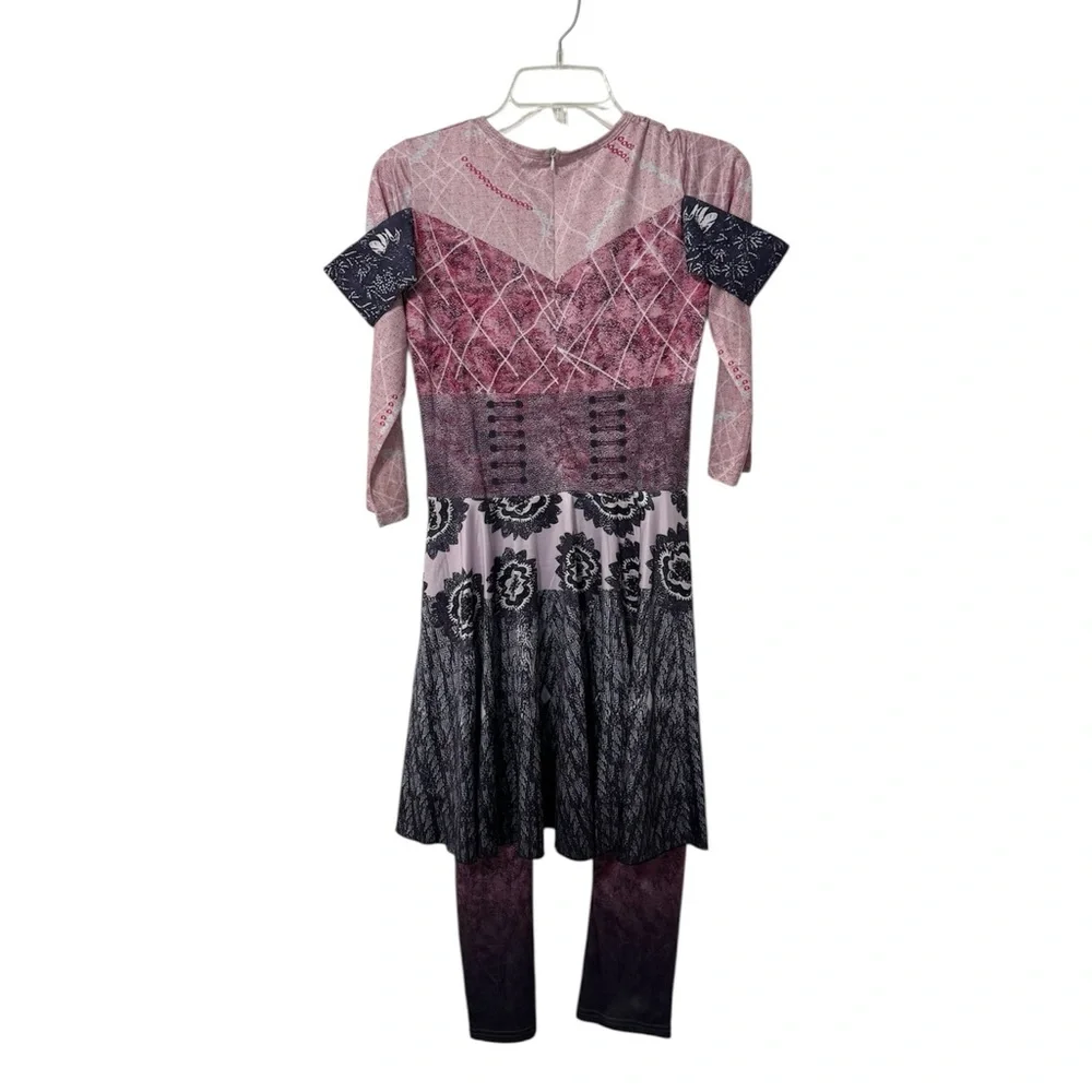 Descendants 3 Aurora Costume Pink and Black Patterned Size 140 (Kids Size 10)